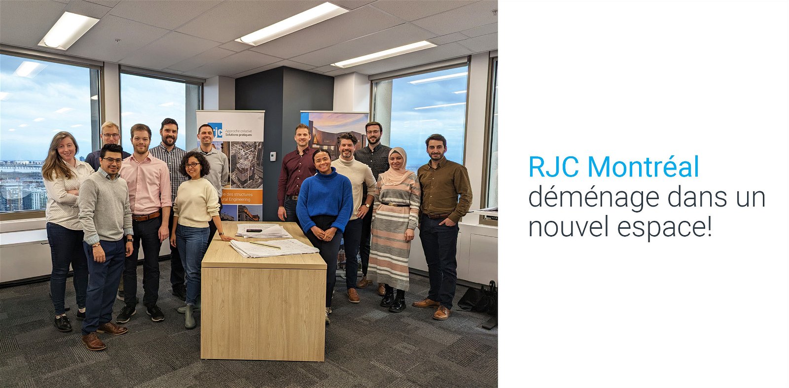 Le bureau de RJC Ingénierie de Montréal, en pleine croissance, déménage dans un nouvel espace moderne